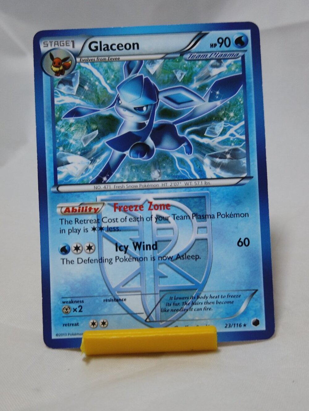 Pokemon Glaceon Team Plasma 23/116 Plasma Freeze Card Rare Non Holo NM